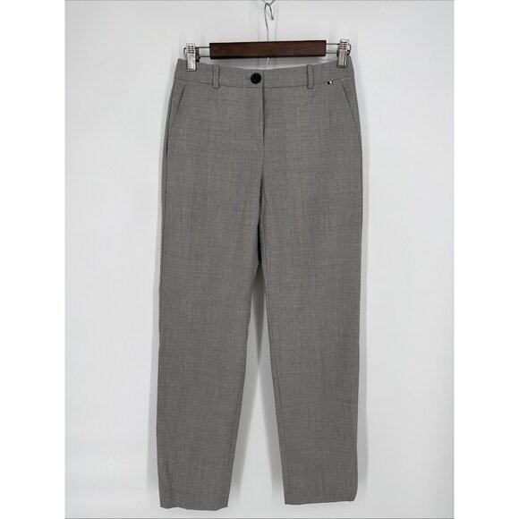 New Hugo Boss Womens Size 0 Gray Pants Tasewa Slim Fit Stretch Wool Blend - Picture 6 of 15